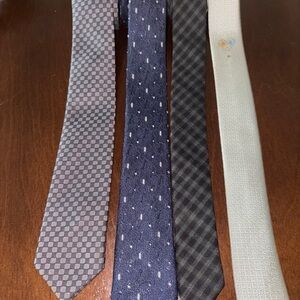 Elegant Men's skinny Tie Set - Black, Blue, Gray, Cream